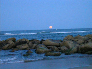 Salisbury Beach Moonrise