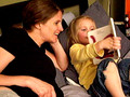Olivia reads to Aunt Jenny