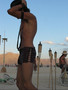 Destin Gerek dancing at Burning Man