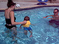 My first time swimming!