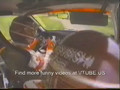 Rally car crashes into two safety cars