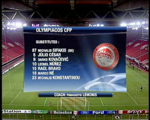 Olympiacos vs Lazio 18 September 2007