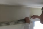 How to peel a wallpapering around air conditioner waka#6
