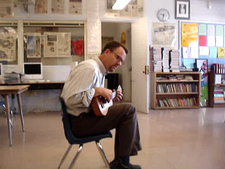 Mr. Meyer Playing David's Uke
