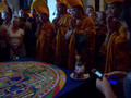 Tibetan Monks Chanting over their Mandala