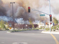 Fire rages behind West Ranch High