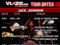 Jack Johnson August 2008 Tour Dates