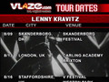 Lenny Kravitz Aug Tour Dates