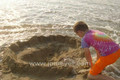 Virginia Beach travel: Sand castles and the tide on Sandbridge Beach. 