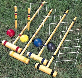 A game of croquet at university