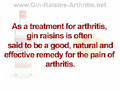 Gin Raisins Arthritis