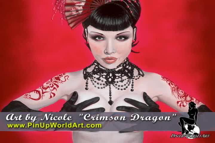 Pinup artist Nicole - Crimson Dragon
