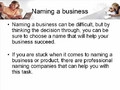 Choosing a Right Name for Your Business