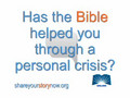 Drew Cline share how the Bible helping him with crisis.