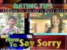 tips on first dates and on saying sorry