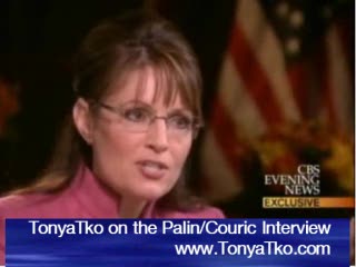 Palin Gets Pounded! Katie Couric on CBS Tonya Tko Comments