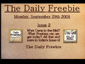 The Daily Freebie 2-Sept 29th 2008