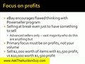 Powerseller Mistakes - Forgetting To Focus On Profits