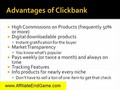 Advantages of Clickbank Affiliate Program