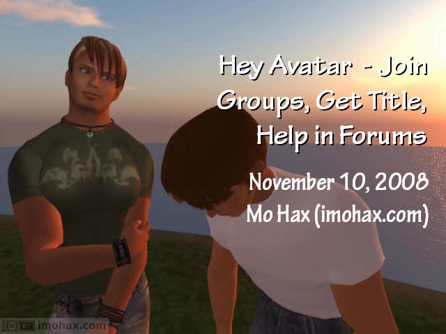 Hey Avatar - Join Groups, Get Title, Help in Forums