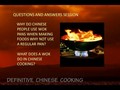 Chinese food cooking questions and answers basic