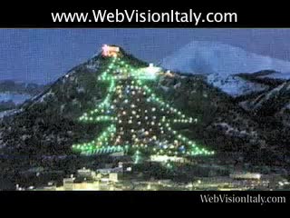Italy Travel-Christmas Tree in Gubbio
