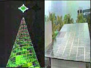 solar powered christmas tree