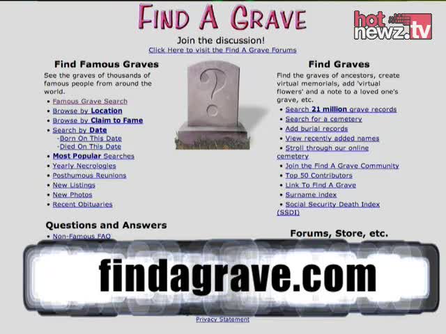 Web Watch: Find a Grave