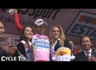 Giovanni Visconti - On the Giro Podium