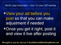 MLM Lead Generator - How To Use US Free Ads