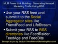 MLM Power Link Building - Generating Network Marketing Traffic using RSS