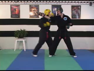 Sport Karate Sparring and Hand Position Half Guard