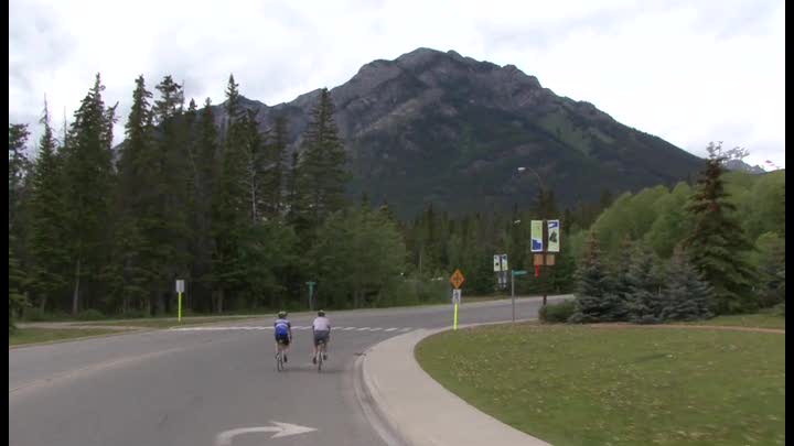 Bike Ride on the 1A in Banff National Park
