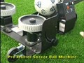 Pro Trainer soccer ball machine set up