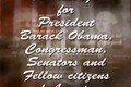 A Message to Mr President Barack Obama