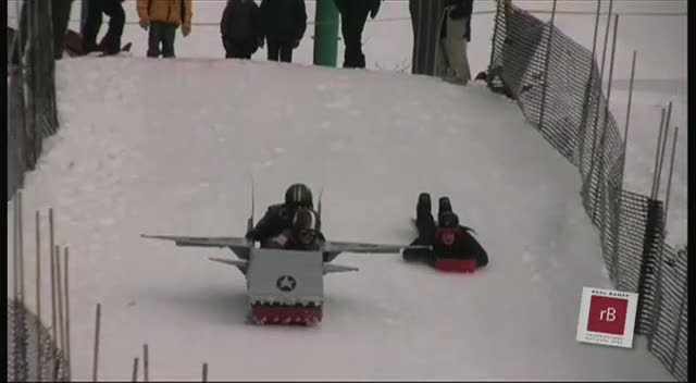 Cardboard Box Downhill Derby in Lake Louise - RB13