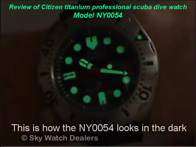 Citizen titanium professional scuba diving watch ny0054