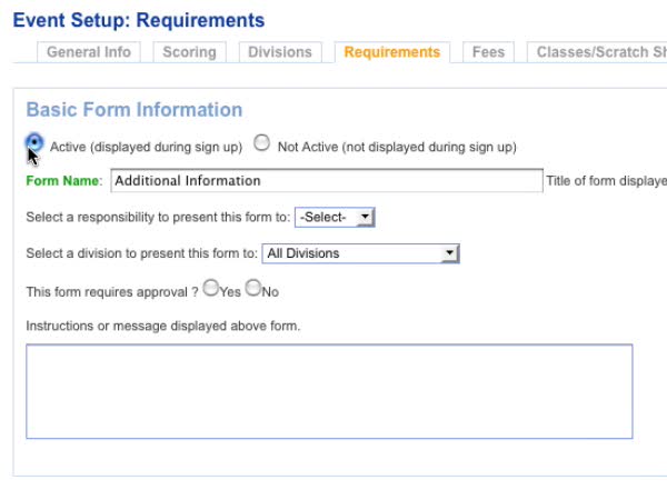 Creating custom registration forms for events