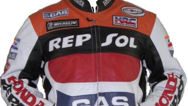 Blouson Cuir Honda Repsol Factory GP Motorcycle Jacket