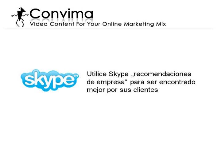 Video Marketing : Mejor Marketing En LÃ­nea Con Skype