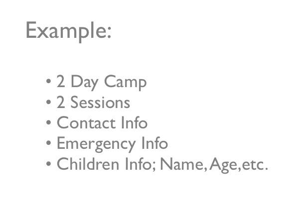 How to create a Camp Registration Website