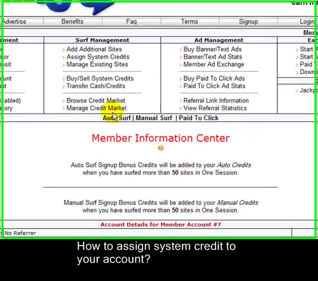 How to Assign System Credit to drive traffic