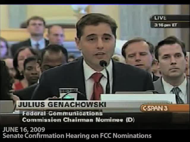 FCC Confirmation Hearing for Genachowski