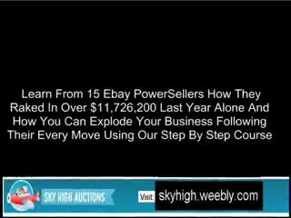 Learn how to become an EBAY POWER SELLER