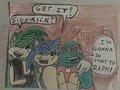 Side Kick with Michelangelo and Sonic
