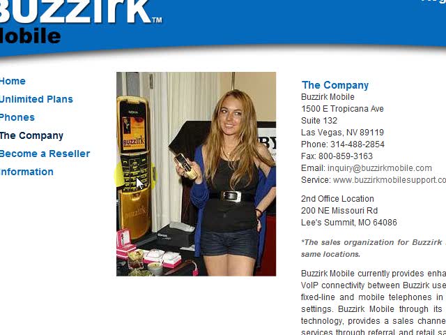How to put contact info on Buzzirk Mobile Website