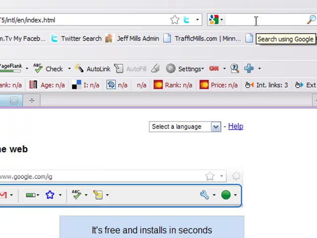 Free Firefox  Video #3 of 11: Google toolbar In Firefox