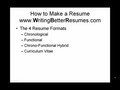How to Write a Resume Pt.1-4 Formats & When to Use PLUS a 3-Step Process to Create Targeted Resumes