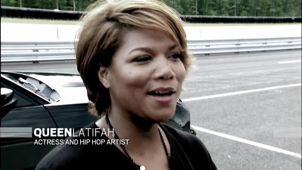 Queen Latifah Gets a 2010 Mustang Pro Lesson for Her "Fast Car" Video