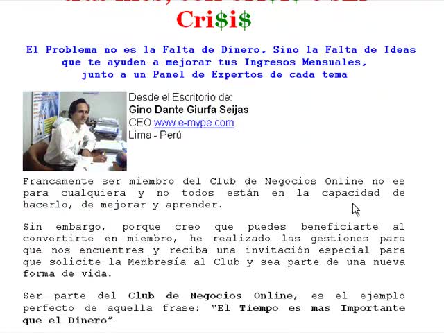 http://www.clubdenegociosonline.com Un Club para Ti